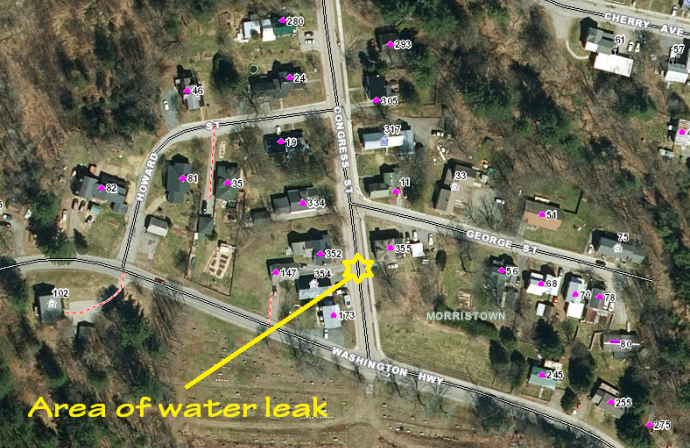 address of water leak